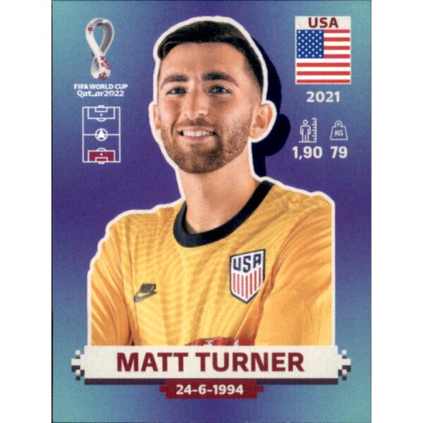 Panini WM 2022 Qatar - Sticker USA3  - Matt Turner