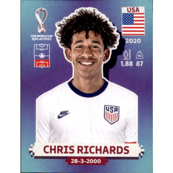 Panini WM 2022 Qatar - Sticker USA7  - Chris Richards