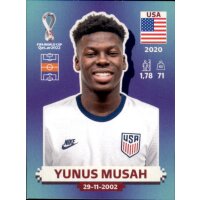 Panini WM 2022 Qatar - Sticker USA15  - Yunus Musah