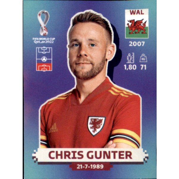 Panini WM 2022 Qatar - Sticker WAL7  - Chris Gunter