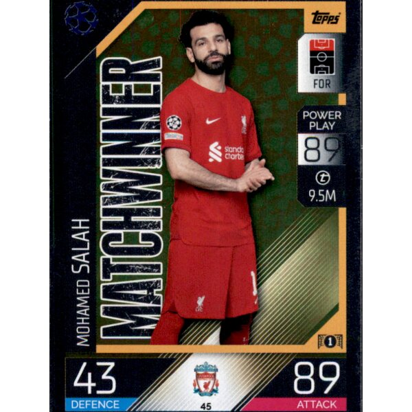 45 - Mohamed Salah - Matchwinner  - 2022/2023