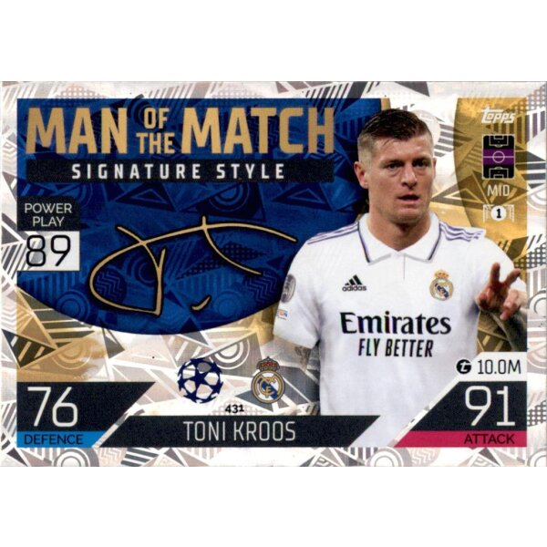 431 - Toni Kroos - Man of the Match Signature Style - 2022/2023