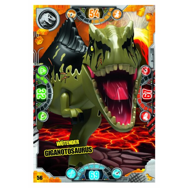 56 - Wütender Giganotosaurus - Dinosaurier Karte - Serie 2