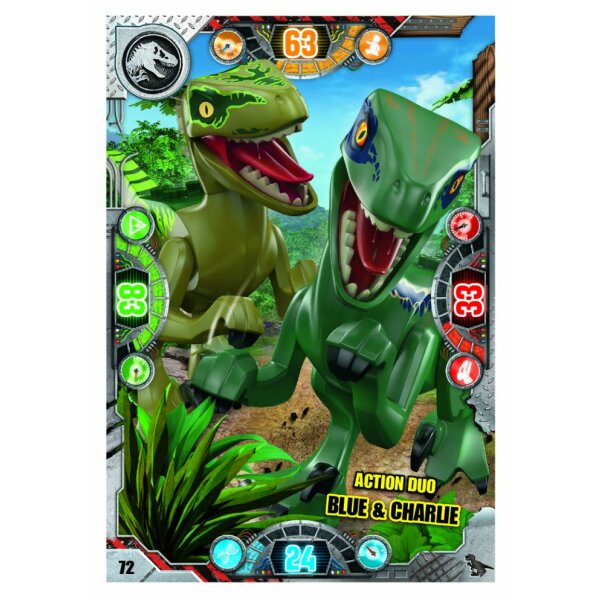 72 - Action Duo Blue & Charlie - Dinosaurier Karte - Serie 2