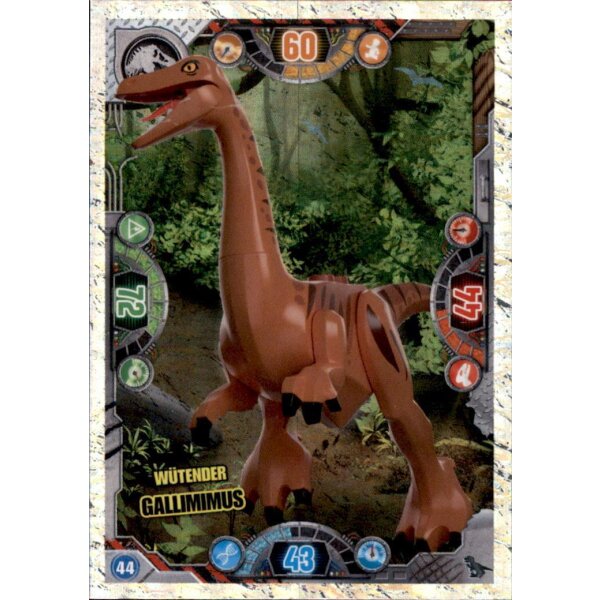 T44 - Wütender Gallimimus - TWIN - Dinosaurier Karte - Serie 2