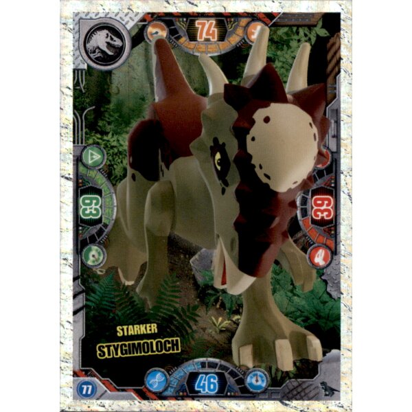 T77 - Starker Stygimoloch - TWIN - Dinosaurier Karte - Serie 2