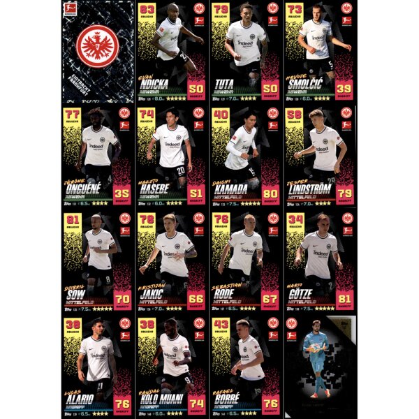 Topps Match Attax - 2022/23 - Mannschaftspaket - Eintracht Frankfurt