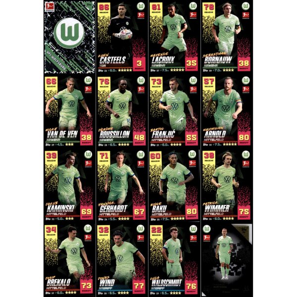 Topps Match Attax - 2022/23 - Mannschaftspaket - VfL Wolfsburg