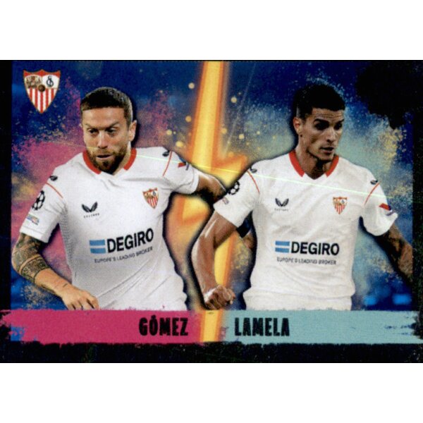 Sticker 422 Papu Gomez / Erik Lamela (Double Impact) - Sevilla FC