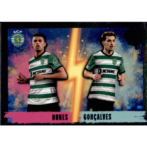 Sticker 458 Matheus Nunes / Pedro Goncalves (Double Impact) - Sporting CP