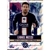 Sticker 519 Lionel Messi (Most goals in a single match) -...