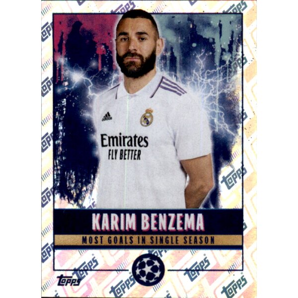 Sticker 524 Karim Benzema (Most goals in a single season) - Real Madrid C.F.