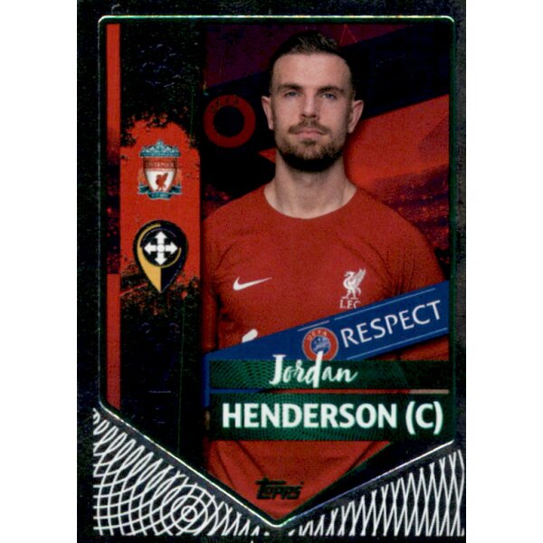 Sticker 305 Jordan Henderson (Captain) - Parallel GRÜN - Liverpool FC