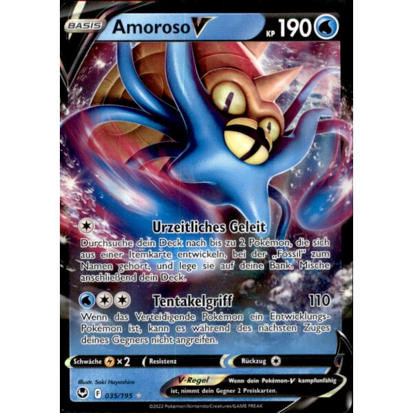 035/195 - Amoroso V - Holofoil Rare - SWSH12 Silberne Sturmwinde