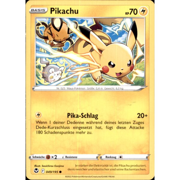 049/195 - Pikachu - Common - SWSH12 Silberne Sturmwinde