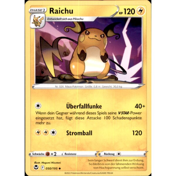 050/195 - Raichu - Uncommon - SWSH12 Silberne Sturmwinde