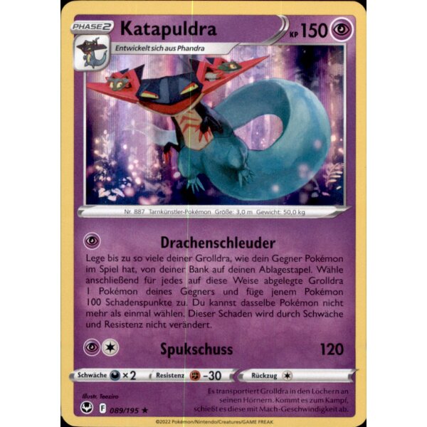 089/195 - Katapuldra - Holofoil Rare - SWSH12 Silberne Sturmwinde