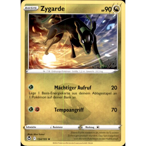 134/195 - Zygarde - Rare - SWSH12 Silberne Sturmwinde