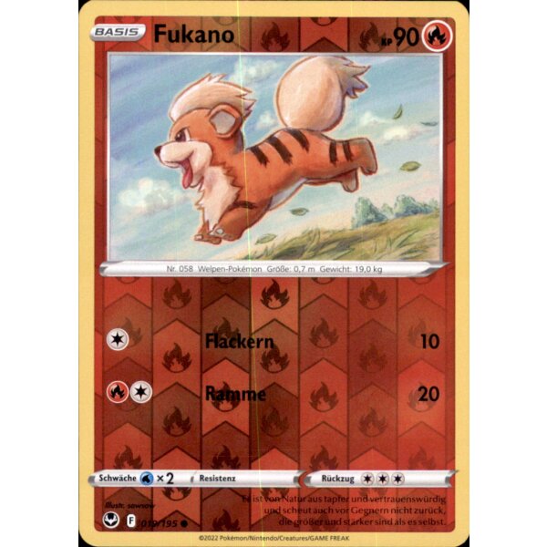 019/195 - Fukano - Reverse Holo - SWSH12 Silberne Sturmwinde