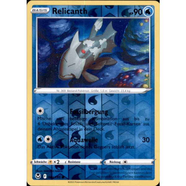 044/195 - Relicanth - Reverse Holo - SWSH12 Silberne Sturmwinde