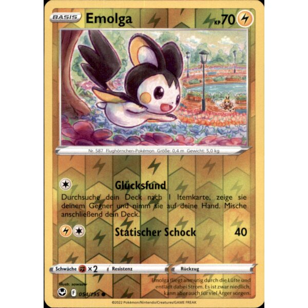 054/195 - Emolga - Reverse Holo - SWSH12 Silberne Sturmwinde