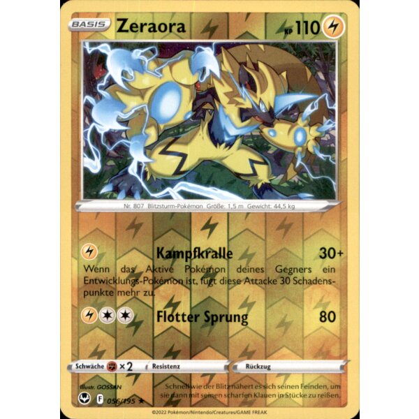 056/195 - Zeraora - Reverse Holo - SWSH12 Silberne Sturmwinde