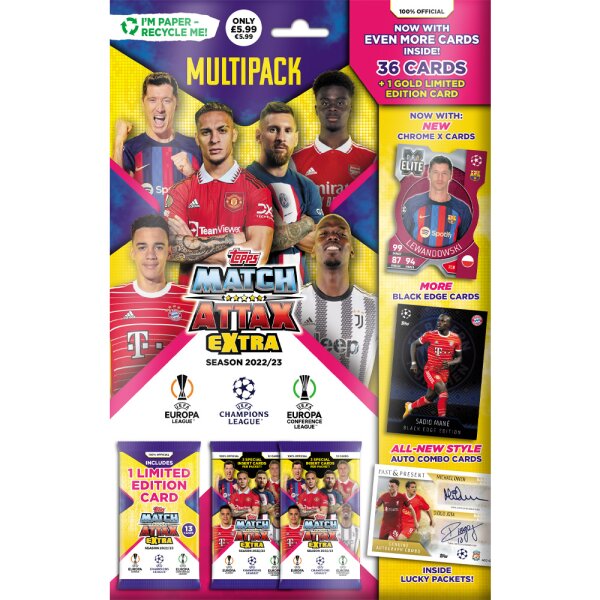 Topps - Champions League EXTRA 2022/23 - Trading Cards - 1 Multipack