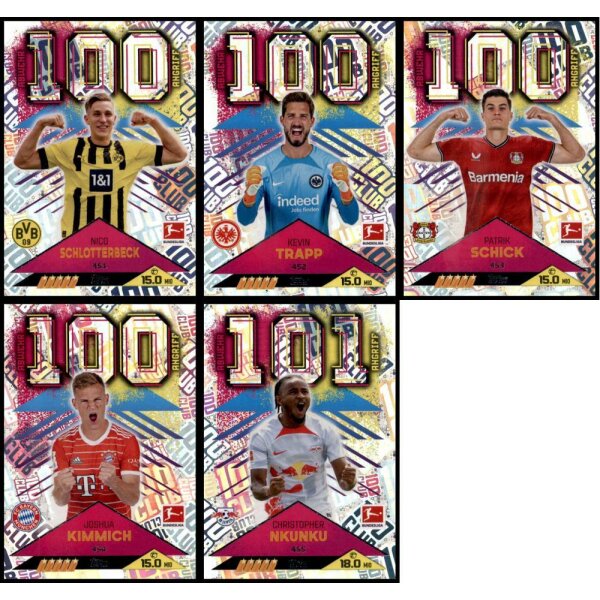 Topps Match Attax - 2022/23 - Alle 5 Club 100