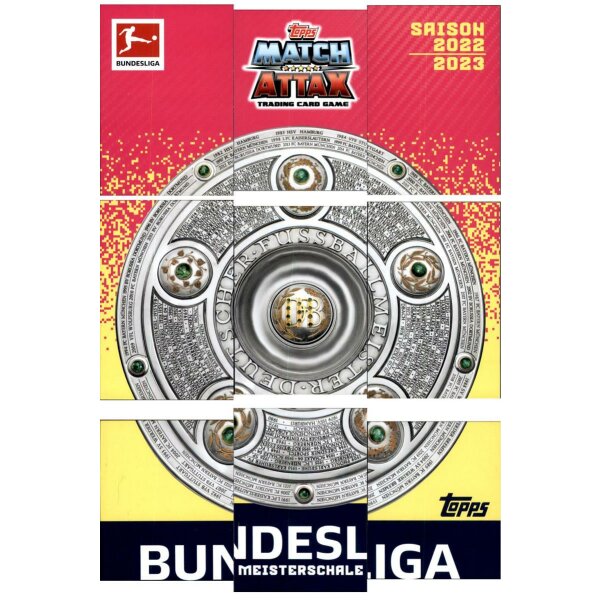 Topps Match Attax - 2022/23 - Alle 9 Puzzle Karten (Meisterschale)