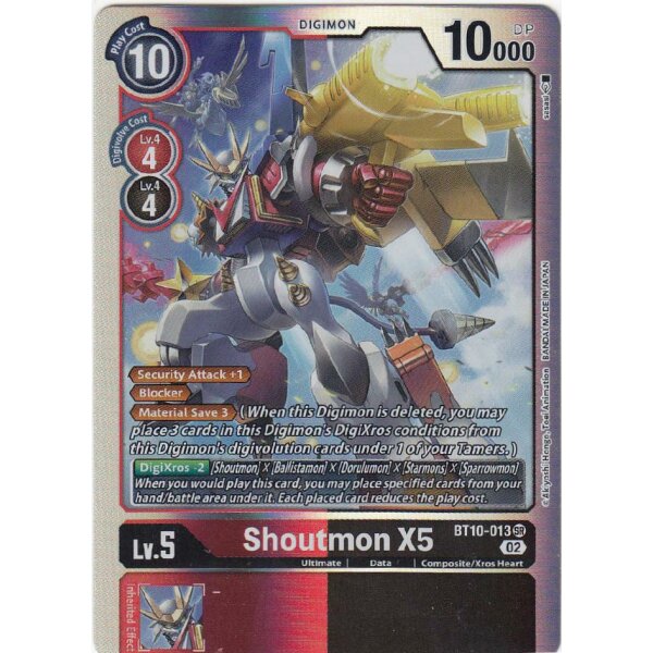 BT10-013 - Shoutmon X5 - Super Rare