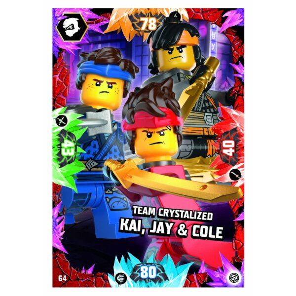 64 - Team Crystalized Kai, Jay & Cole - Helden Karte - Serie 8