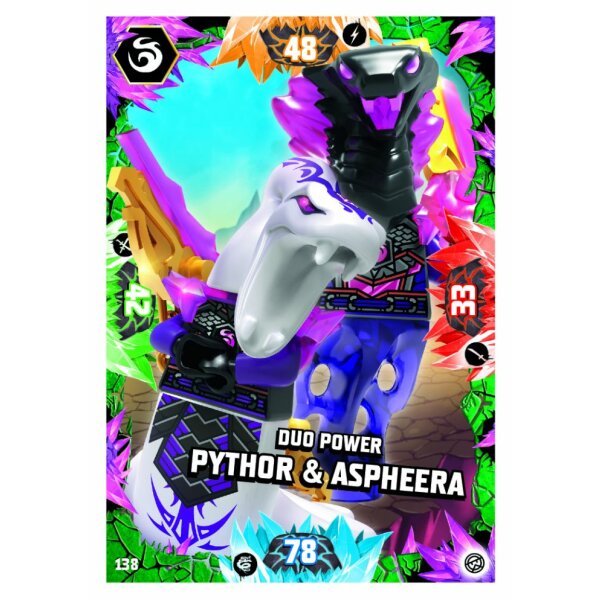 138 - Duo Power Pythor & Aspheera - Schurken Karte - Serie 8