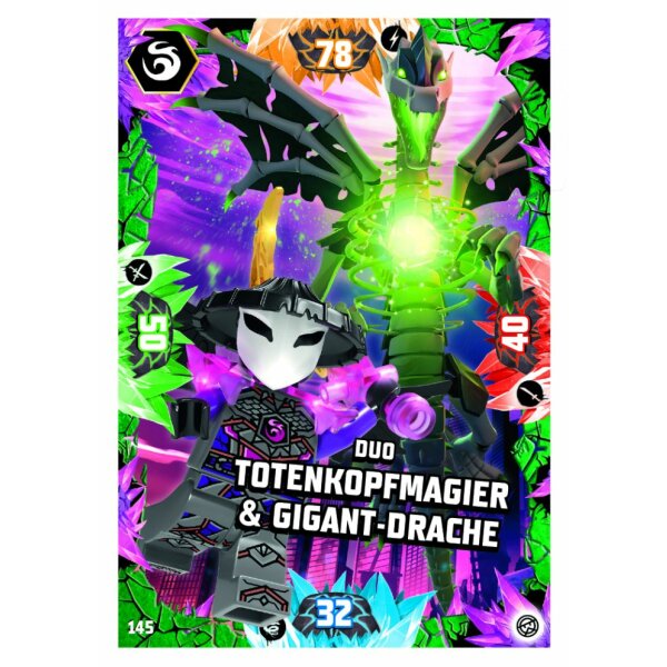 145 - Duo Totenkopfmagier & Gigant-Drache - Schurken Karte - Serie 8