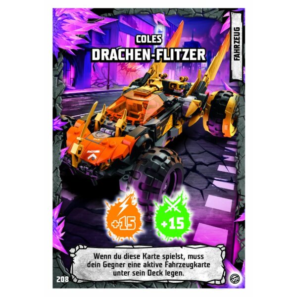 208 - Coles Drachen-Flitzer - Fahrzeugkarte - Serie 8