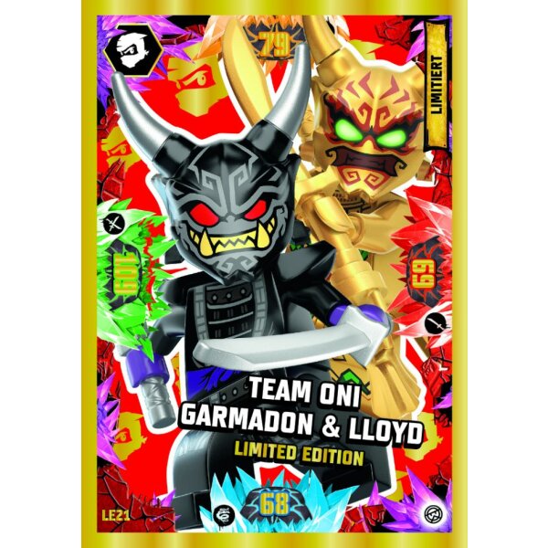 LE21 - Team Oni Garmadon & Lloyd - Limitierte Karte - Serie 8