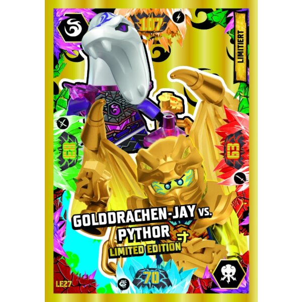 LE27 - Golddrachen-Jay vs. Pythor - Limitierte Karte - Serie 8