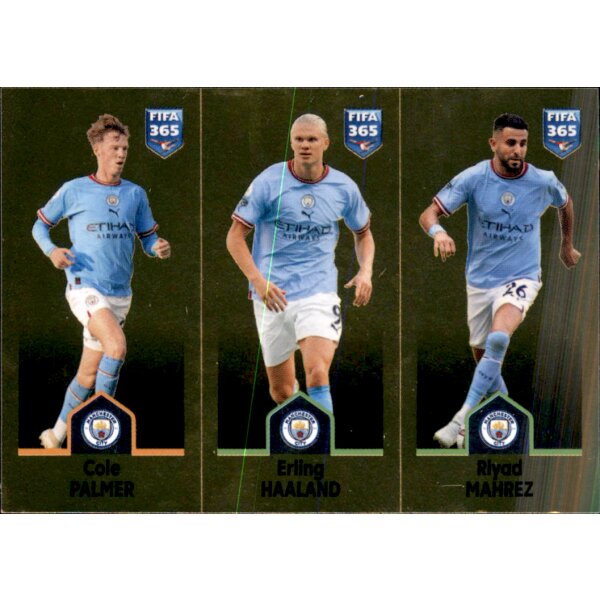 Sticker 97 Cole Palmer/Erling Haaland/Riyad Mahrez