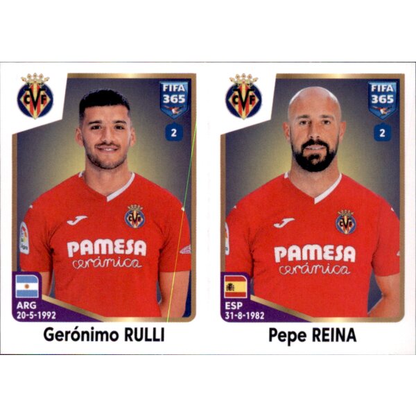 Sticker 182 Geronimo Rulli/Pepe Reina