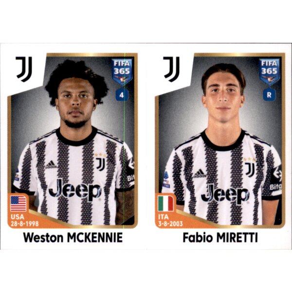 Sticker 318 Weston McKennie/Fabio Miretti