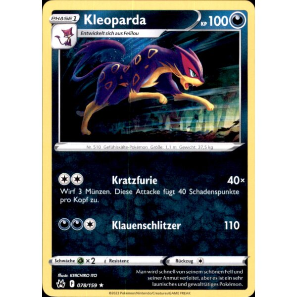 078/159 - Kleoparda - Rare - SWSH12.5 Zenit der Könige