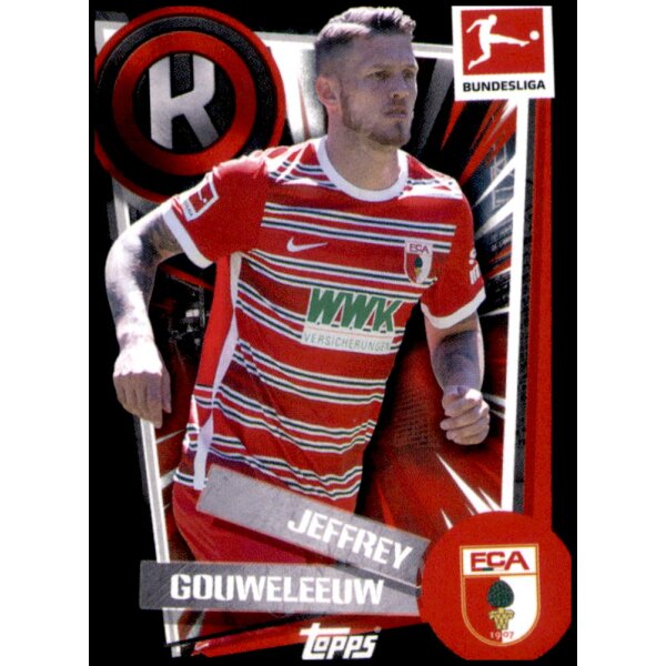 Topps Bundesliga 2022/23 - Sticker 32 - Jeffrey Gouweleeuw - Kapitän - FC Augsburg