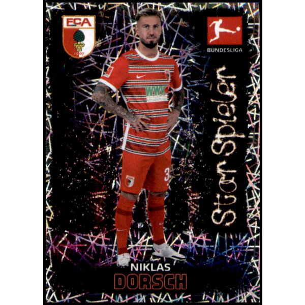 Topps Bundesliga 2022/23 - Sticker 33 - Niklas Dorsch - Star Spieler - FC Augsburg