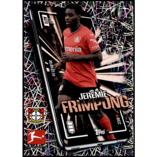 Topps Bundesliga 2022/23 - Sticker 241 - Jereme Frimpong - Spieler im Fokus - Bayer 04 Leverkusen