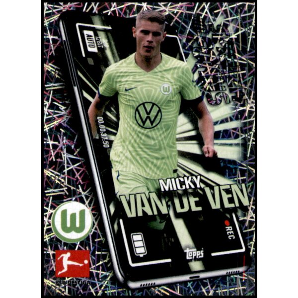 Topps Bundesliga 2022/23 - Sticker 354 - Micky van de Ven - Spieler im Fokus - VfL Wolfsburg