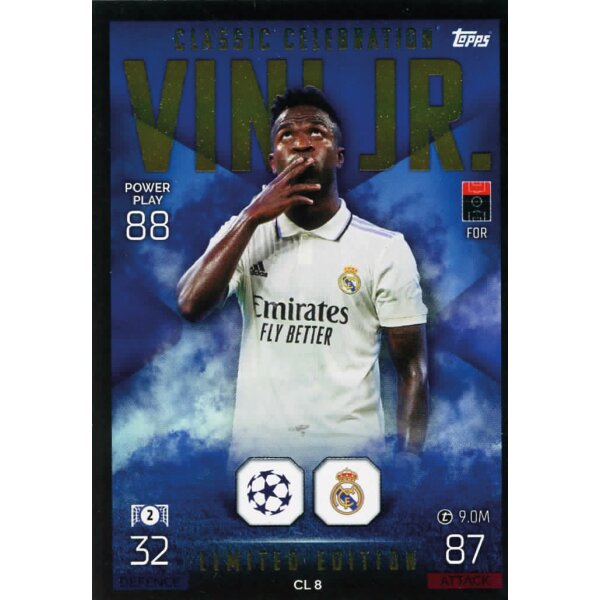 CL08 - Vini Jr. - Classic Celebration Limitierte Karte - 2022/2023