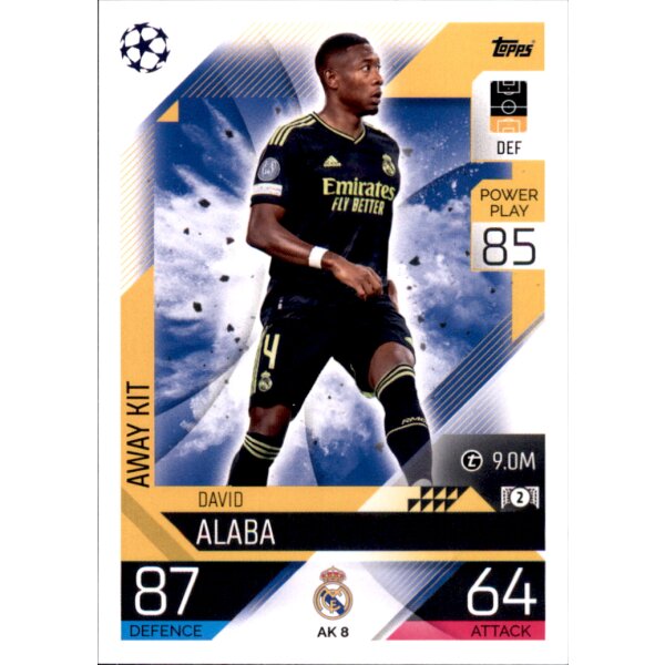 AK08 - David Alaba - Away Kit - 2022/2023