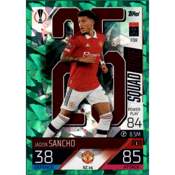 SZ25 - Jadon Sancho - Squad Zone - EMERALD FOIL - 2022/2023