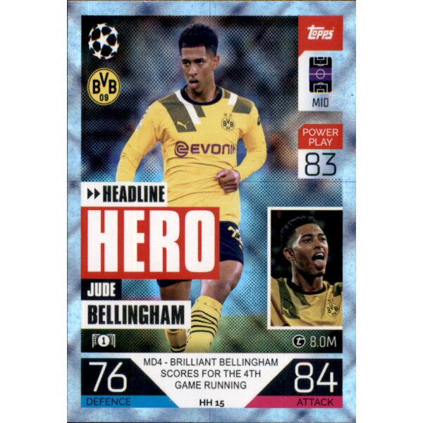 HH15 - Jude Bellingham - Headline Heroes - CRYSTAL - 2022/2023