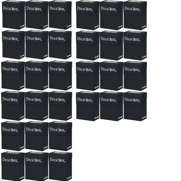 30x Ultra Pro Deck Box Schwarz - Black im Sparset