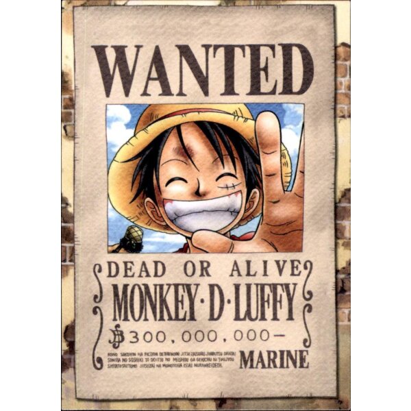 121 - Wanted Luffy/Ruffy - One Piece Epic Journey 2023 Trading Card